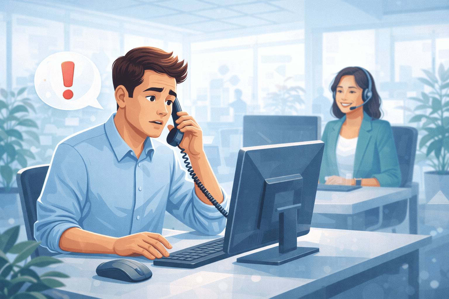 Persoon met phishing mail