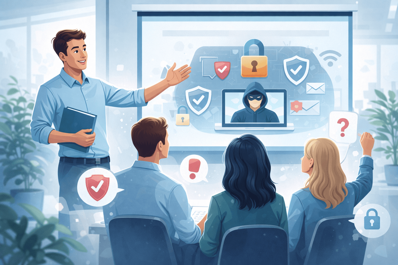 Klaslokaal met trainer